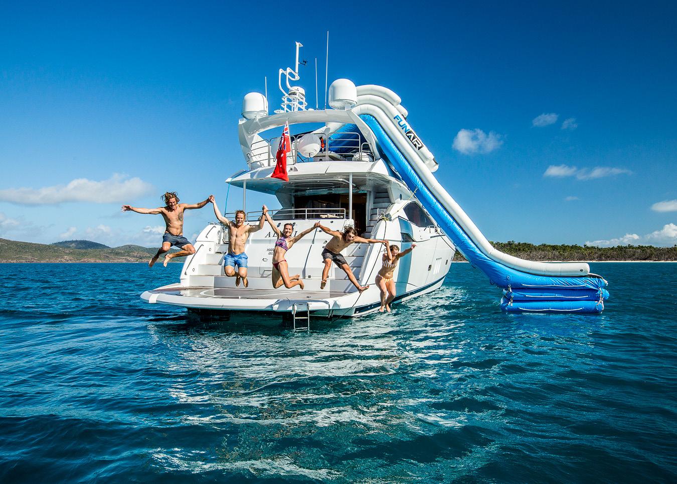 Super Yacht Alani In The Whitsundays - enjoying water sports